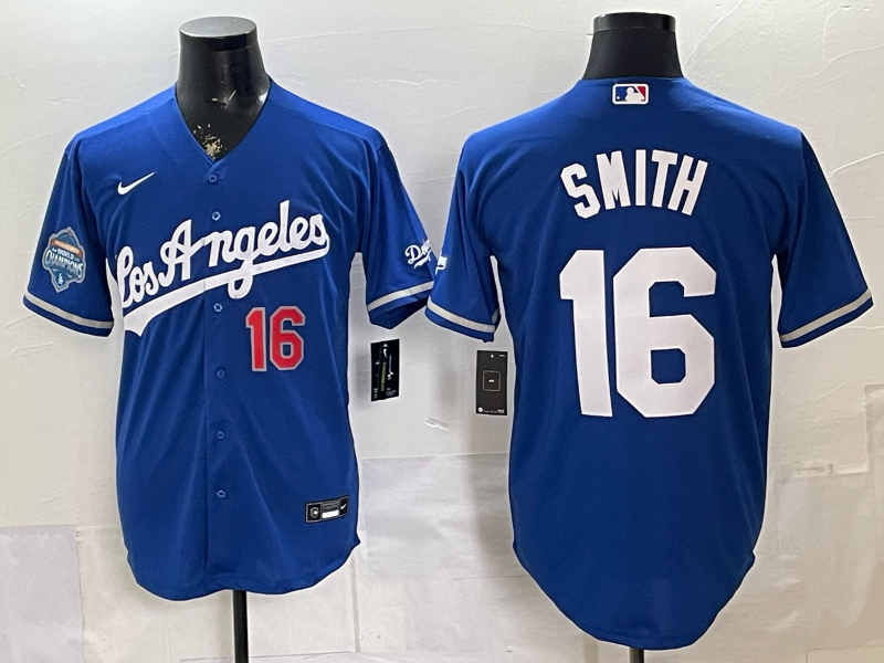 Men Los Angeles Dodgers #16 Smith blue Game 2026 Nike MLB Jersey 04010004